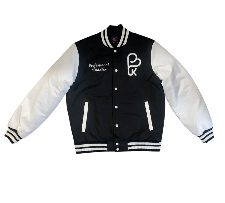 “Professional Kuddler” Logo varsity jacket