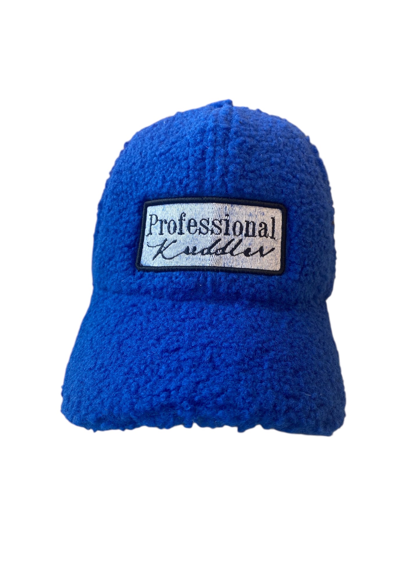 “Professional Kuddler” patch fuzzy 5 panel trucker hat.
