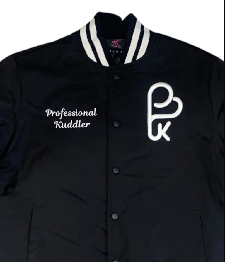 “Professional Kuddler” Logo varsity jacket