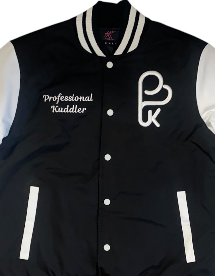 “Professional Kuddler” Logo varsity jacket